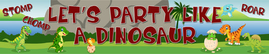 DINOSAUR THEME BIRTHDAY LONG BANNER FOR DECORATION