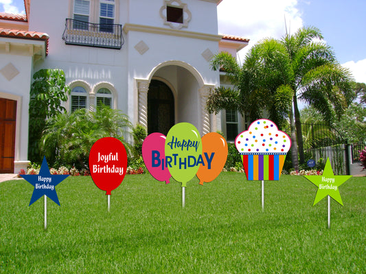 Joyful Theme Birthday Cutouts