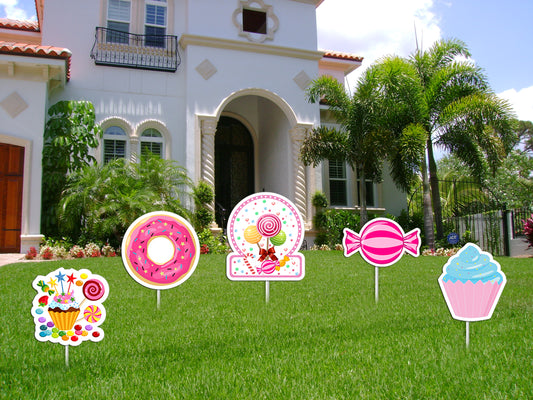 Candy Land Theme Birthday Party Cutouts