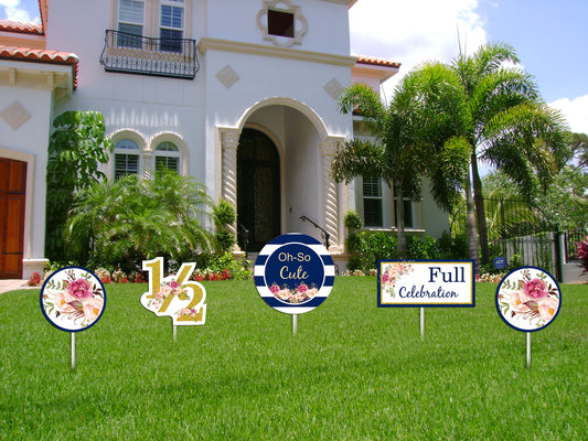 Half Birthday Cutout Pack For Boys Birthday Decoration