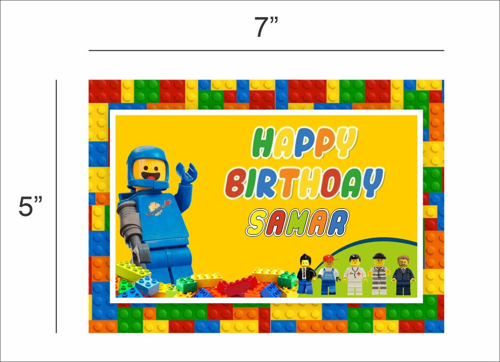 Lego Theme Birthday Party Backdrop