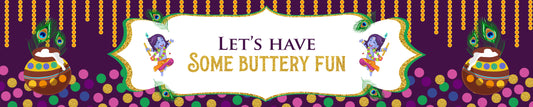 LITTLE KRISHNA THEME BIRTHDAY LONG BANNER FOR DECORATION