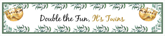 Twins Baby Theme Birthday Long Banner for Decoration