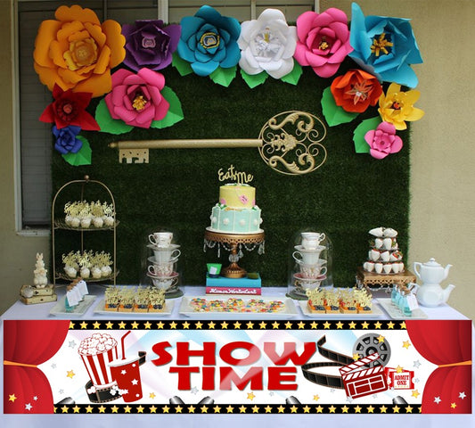 Movie Night Theme Long Banner For Decorations