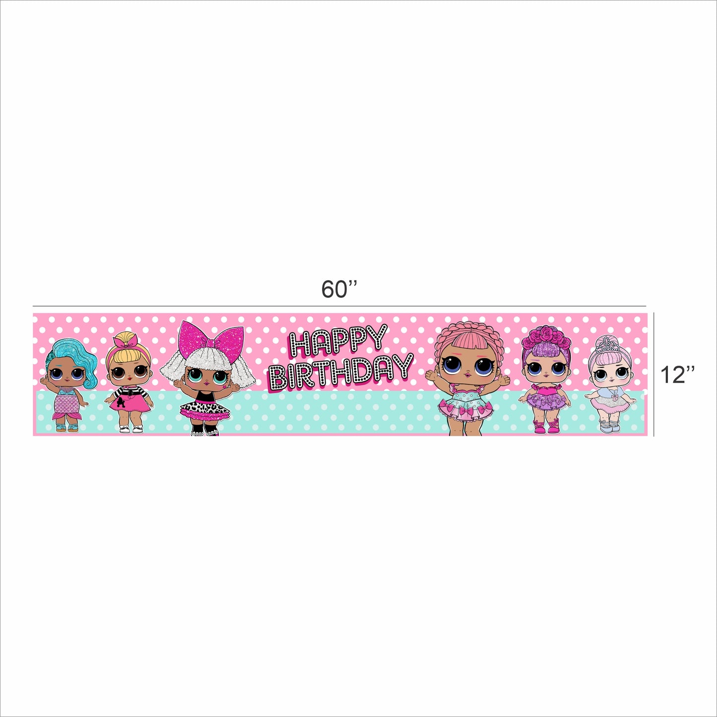LOL Party Theme Birthday Long Banner for Decoration