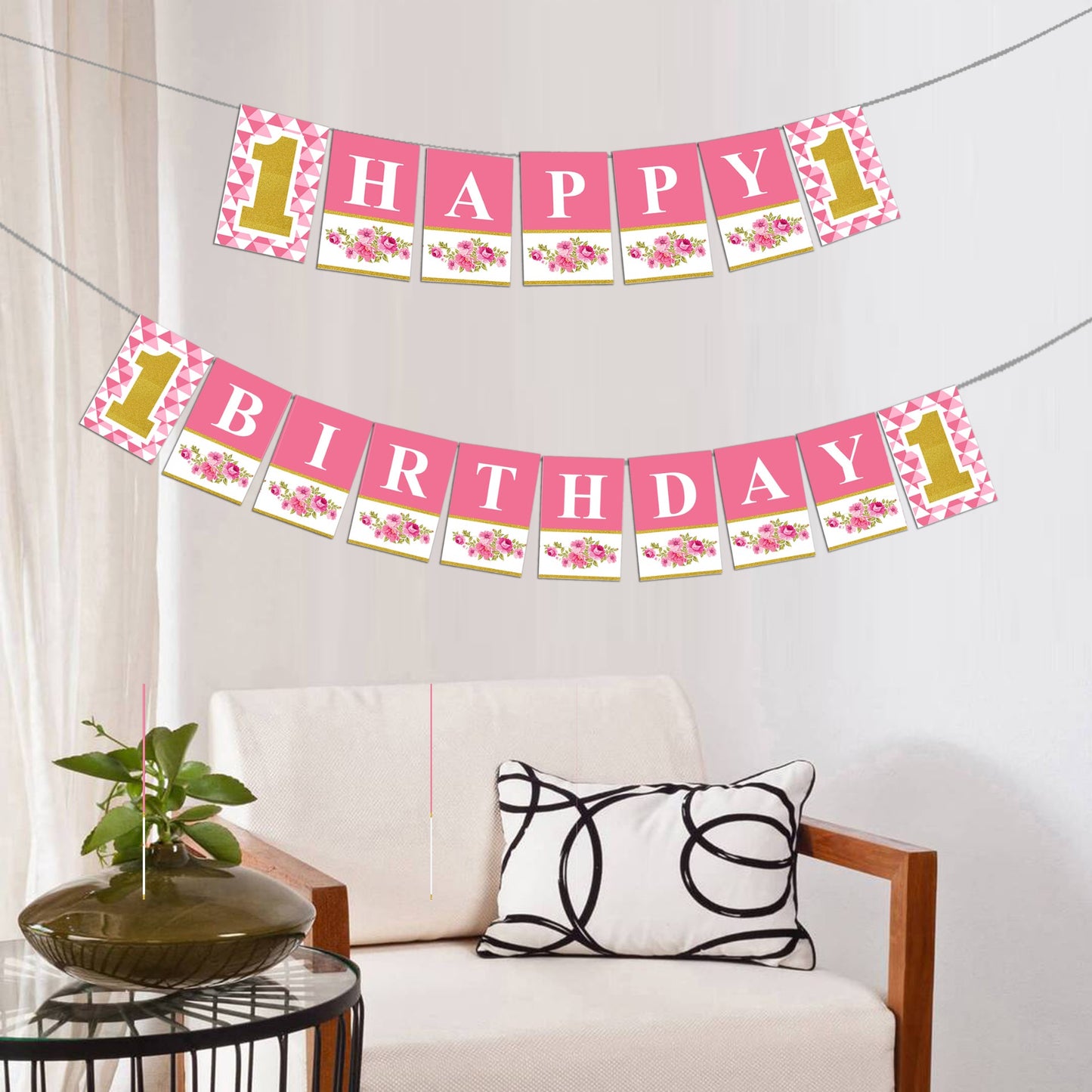 One Is Fun First Birthday Party Banner for Decoration