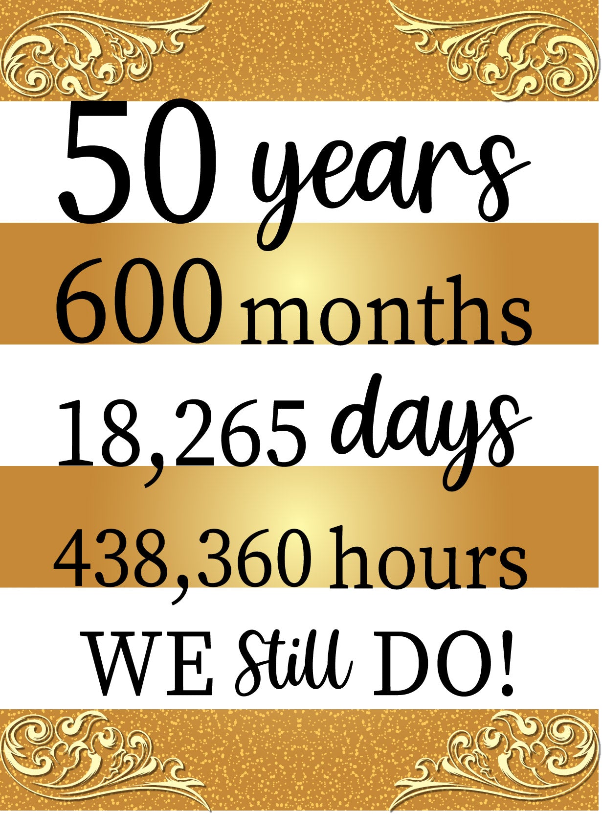 50th Anniversary Party Welcome Board For Decorations