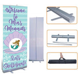 Mermaid Customized Welcome Banner Roll up Standee (with stand)