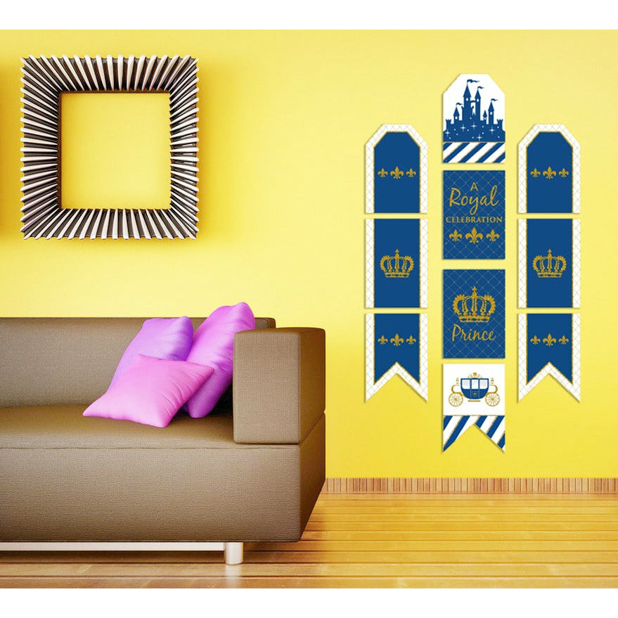 Prince Birthday Paper Door Banner for Wall Decoration