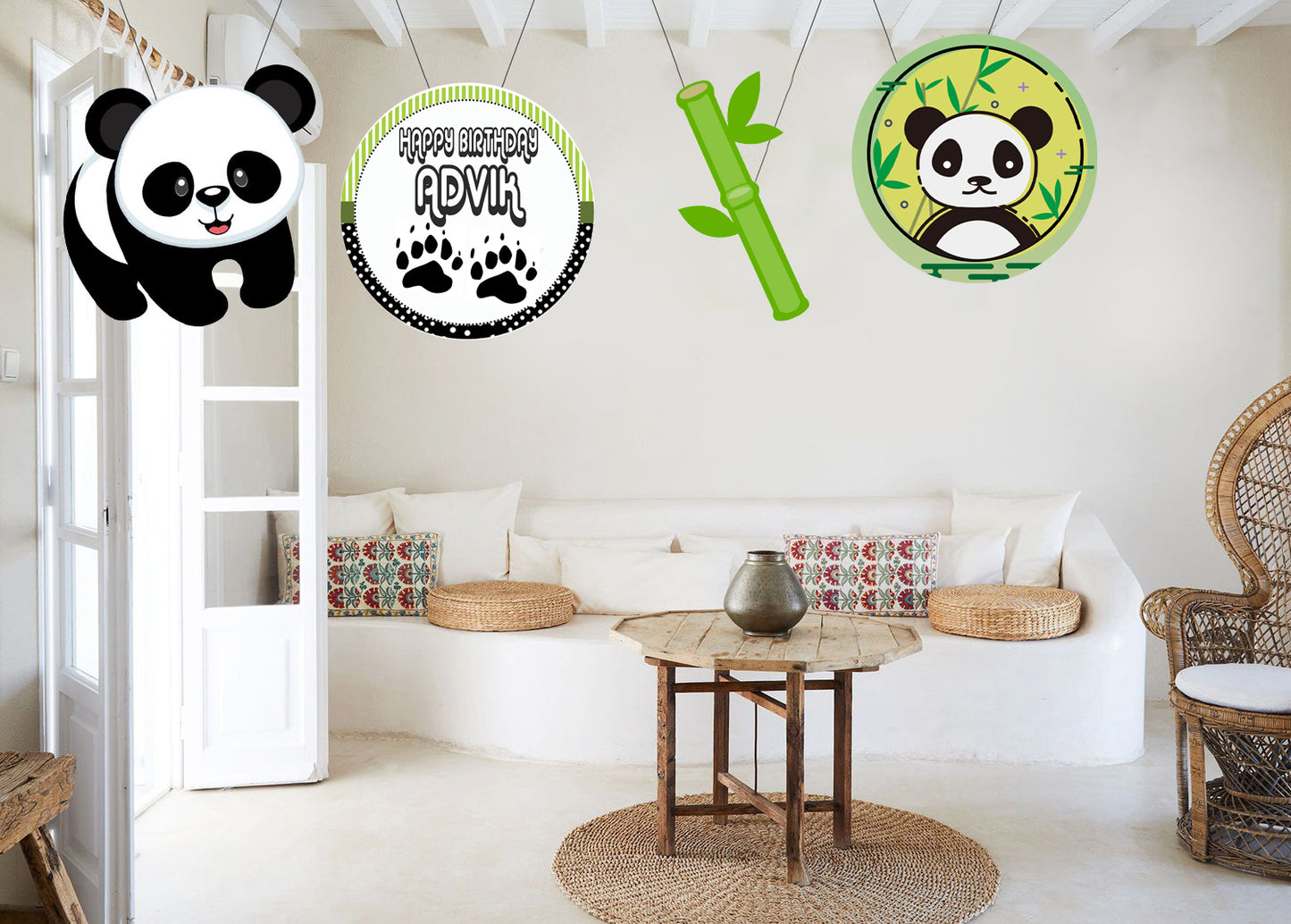 Panda Theme Birthday Party Hangings