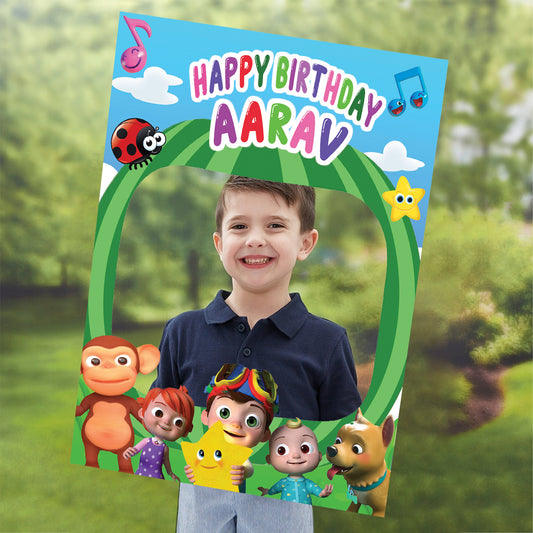 Cocomelon Theme Birthday Party Selfie Photo Booth Frame