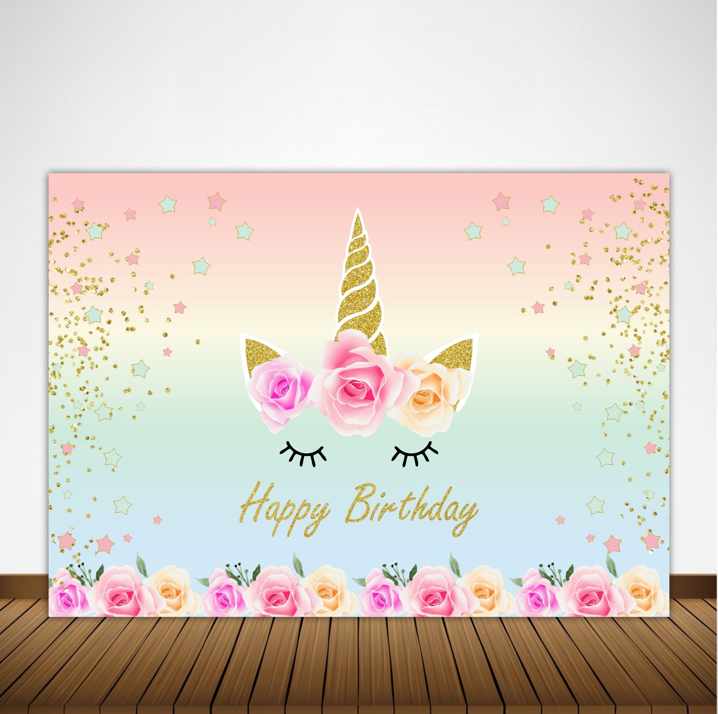 Unicorn Theme Birthday Party Backdrop