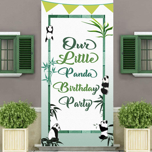 Panda Theme Birthday Party Welcome Banner Roll up Standee (with stand)