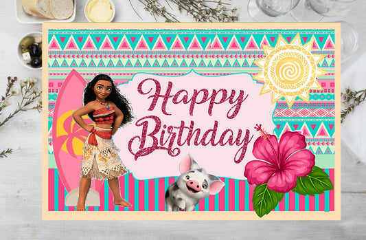 Moana Theme Birthday Party Table Mats