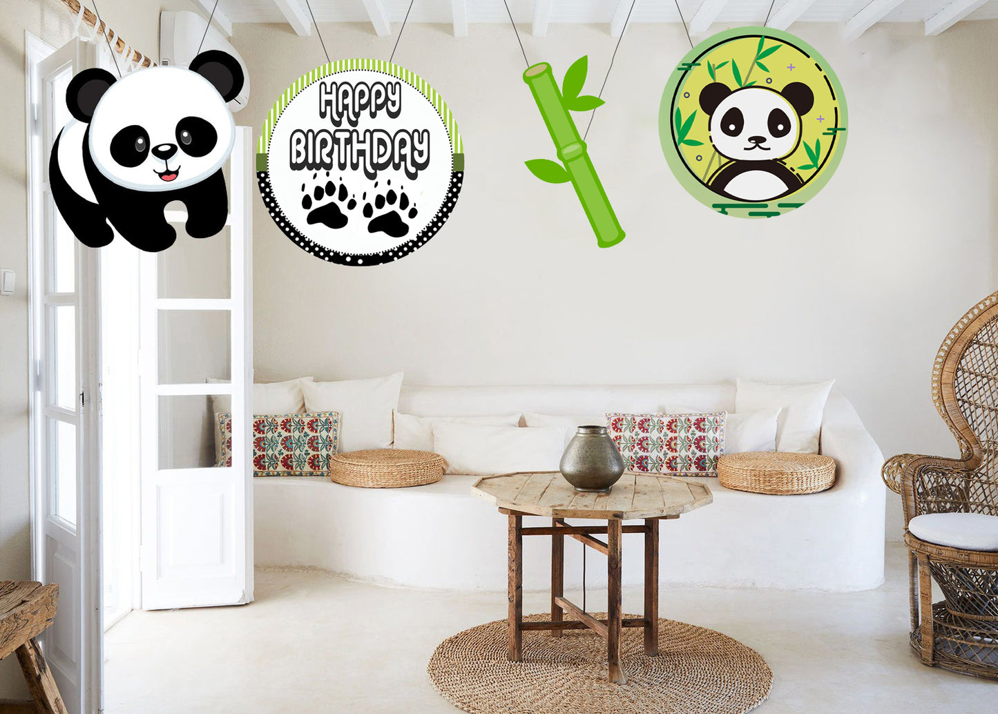 Panda Theme Birthday Party Hangings