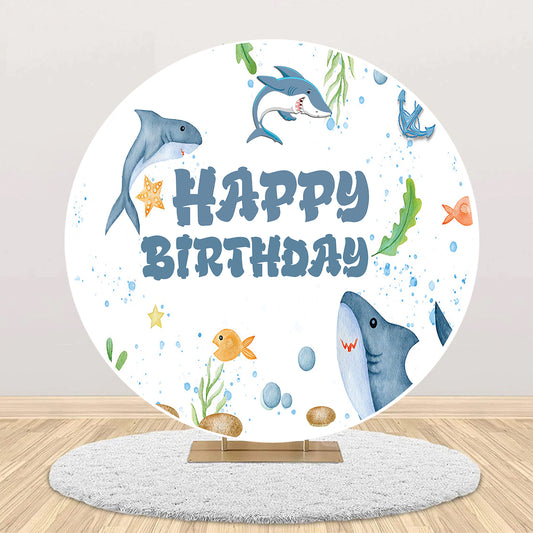 Baby Shark Theme Birthday Party Backdrop