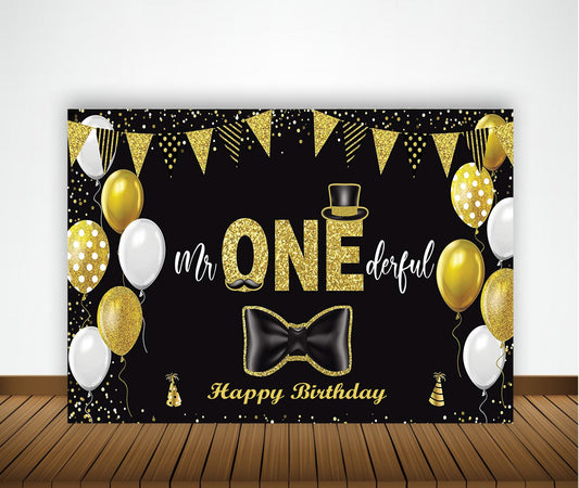 First Birthday Party Backdrop Decoration for Boys