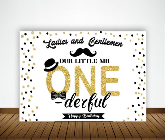 First Birthday Party Backdrop Decoration for Boys