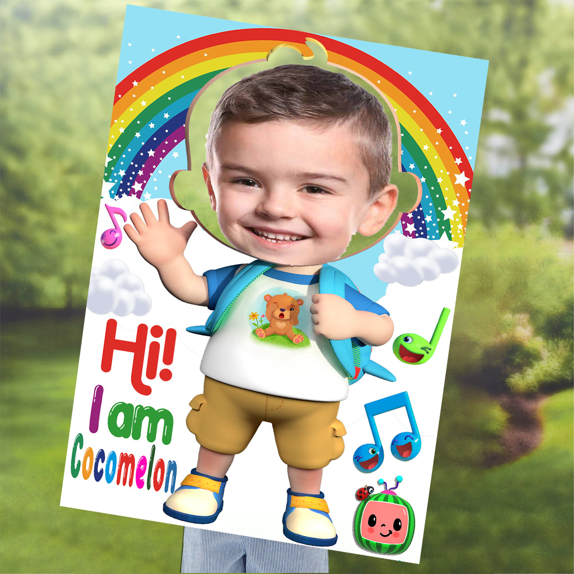 Cocomelon Theme Birthday Party Selfie Photo Booth Frame