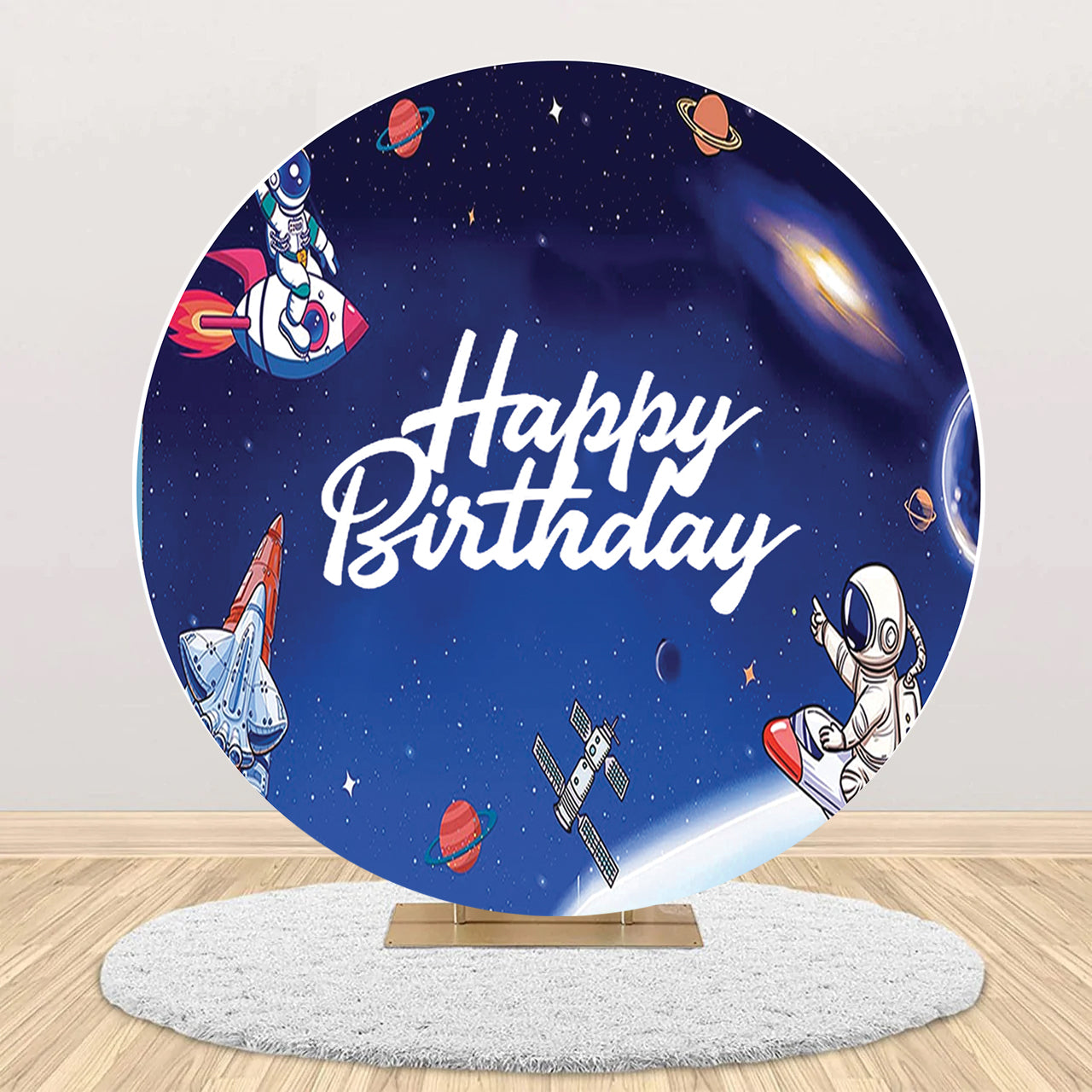 Space Theme Birthday Party Backdrop