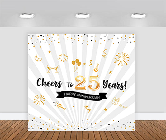 25th Anniversary Party Backdrop For Decorations