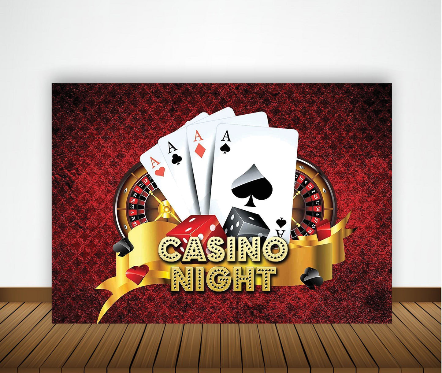 Casino Party Backdrop For Card Party Decoration