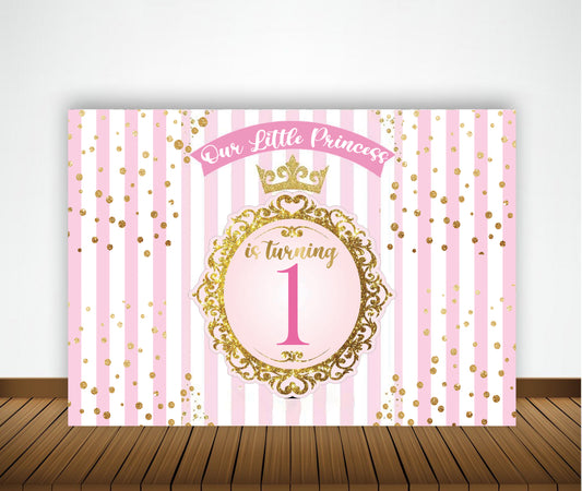 One is Fun First Birthday Party Backdrop For Girls