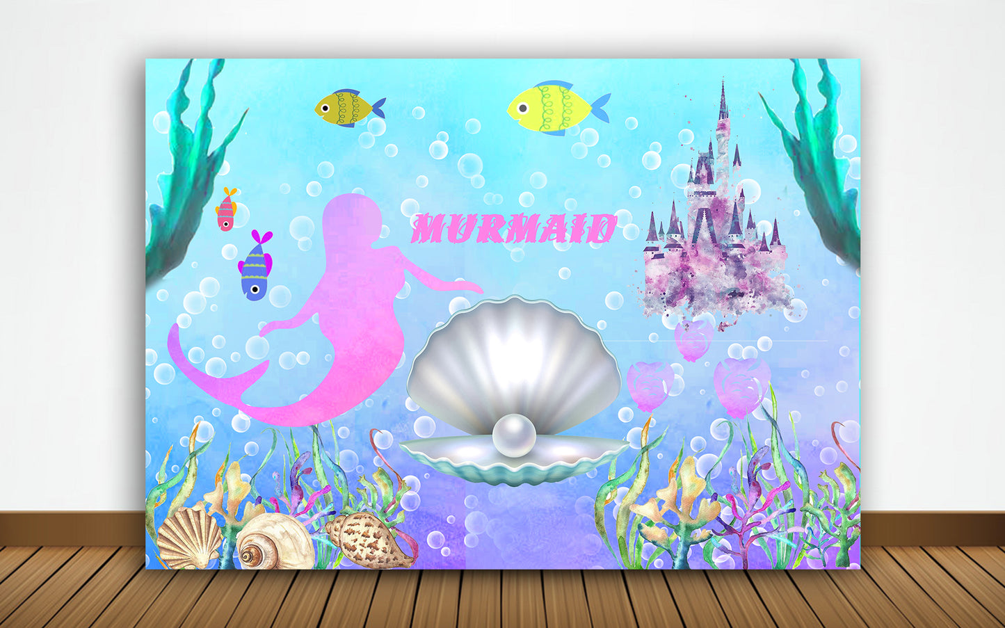 Mermaid Theme Birthday Party Backdrop