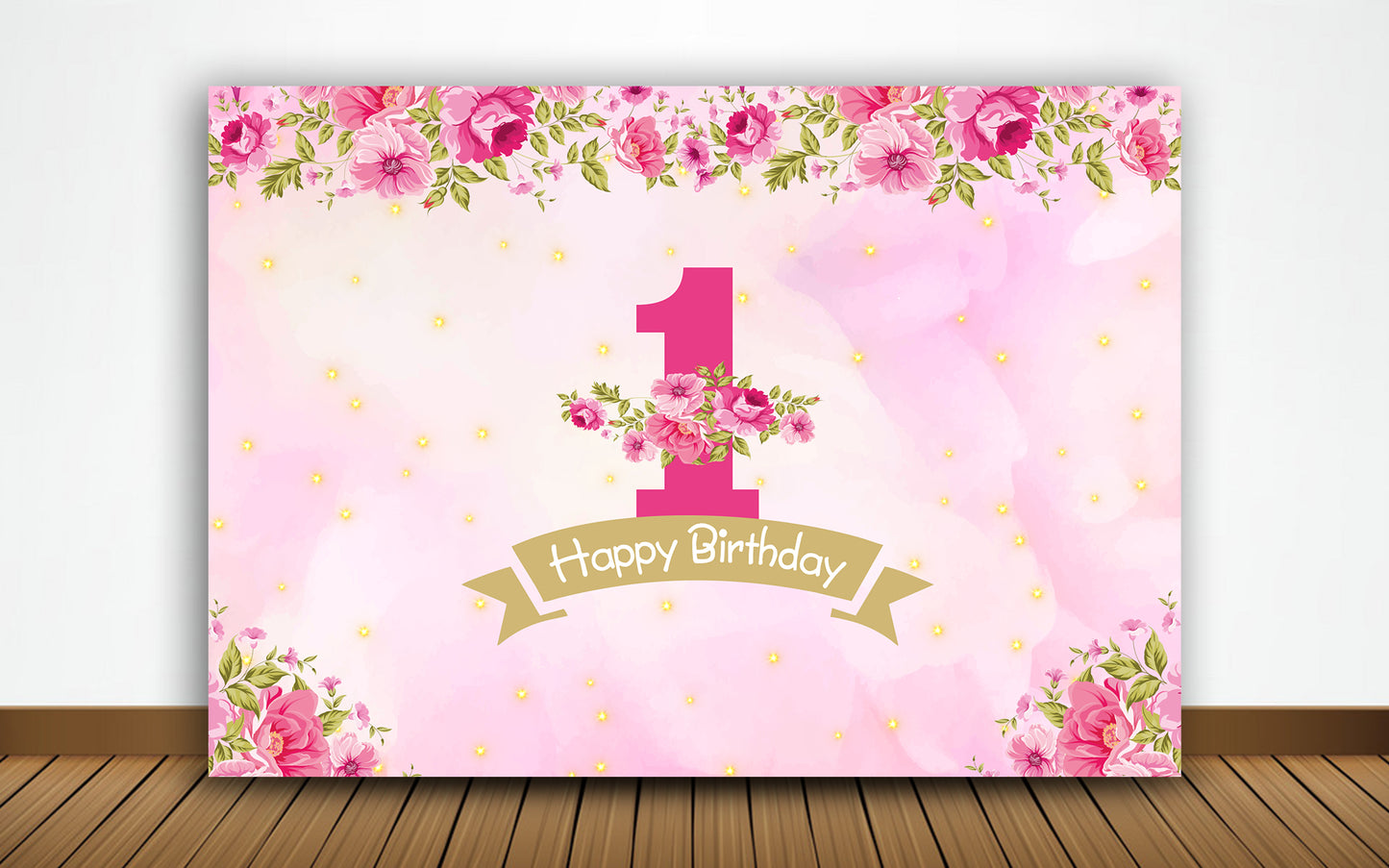 One is fun First Birthday Party Backdrop For Girls