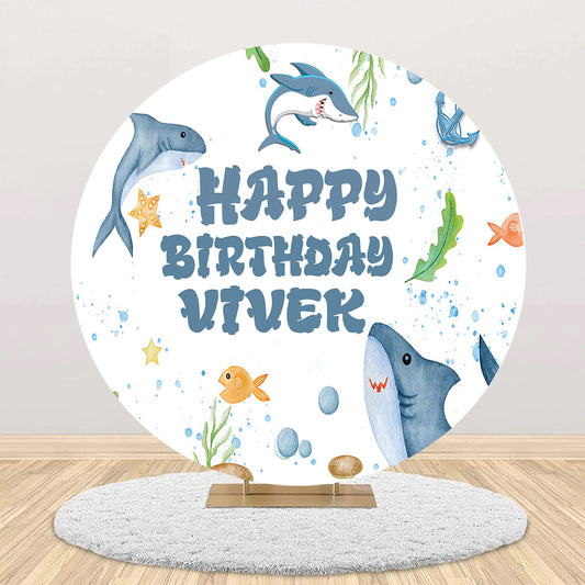 Baby Shark Theme Birthday Party Backdrop