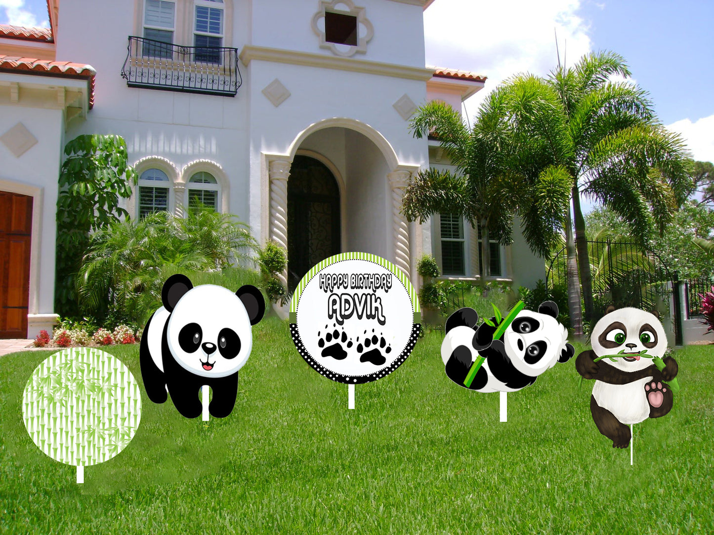 Panda Theme Birthday Party Cutouts