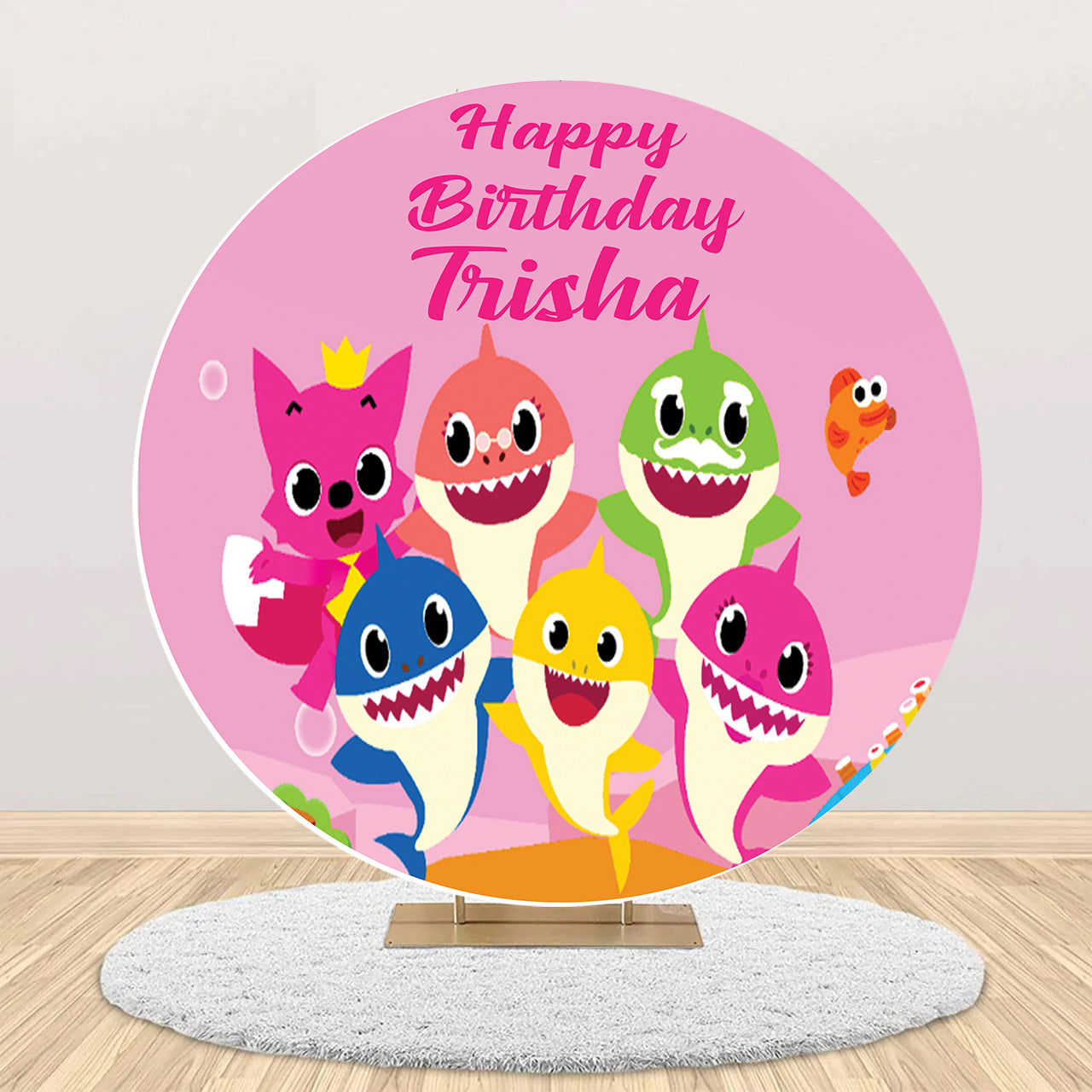 Baby Shark Theme Birthday Party Backdrop