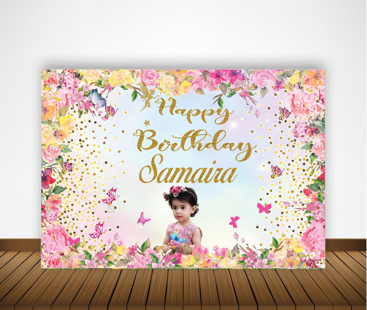 Butterfly & Fairies Theme Backdrop