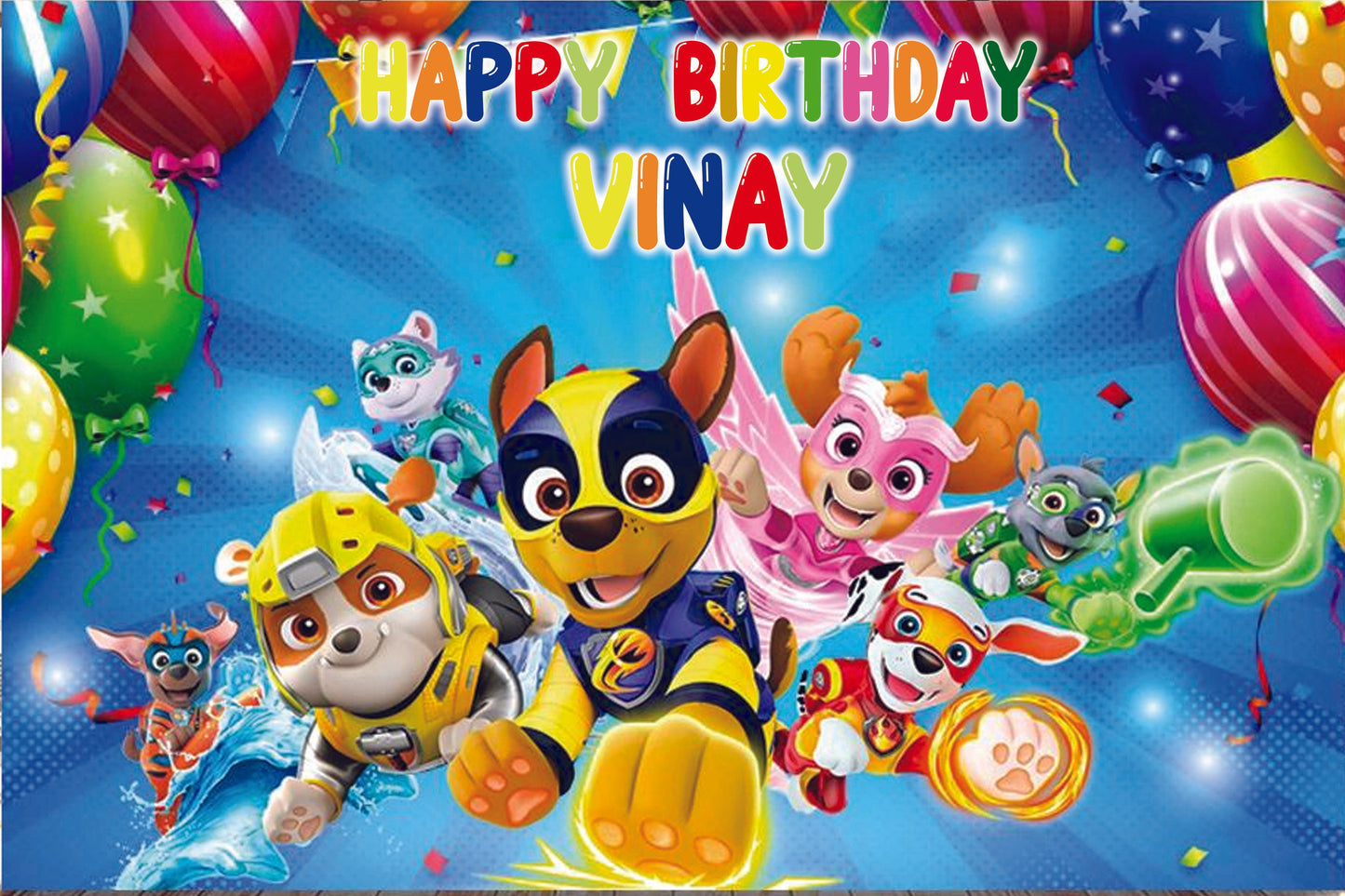 Paw Patrol Theme Birthday Party Backdrop
