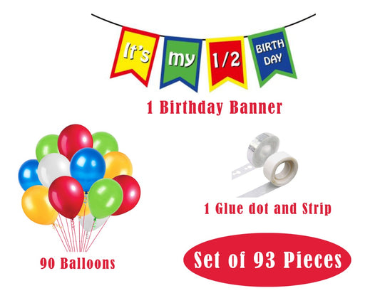 Half Birthday Party Decoration Kit