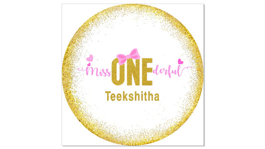 Personalize Round 1st Birthday Backdrop Banner