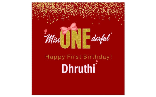 Personalize 1st Birthday Backdrop Banner