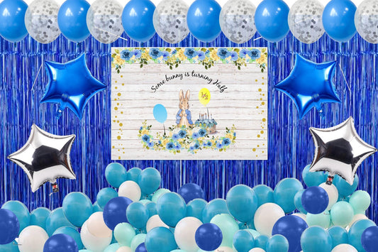 Half Bunny Birthday Party Decorations Complete Set for Boys