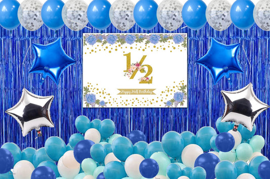 Half Birthday Boys Complete Party Decoration Kit