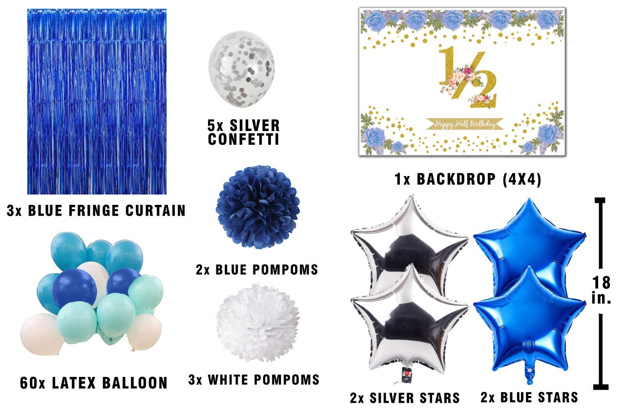 Half Birthday Complete Set for Boys Birthday Party