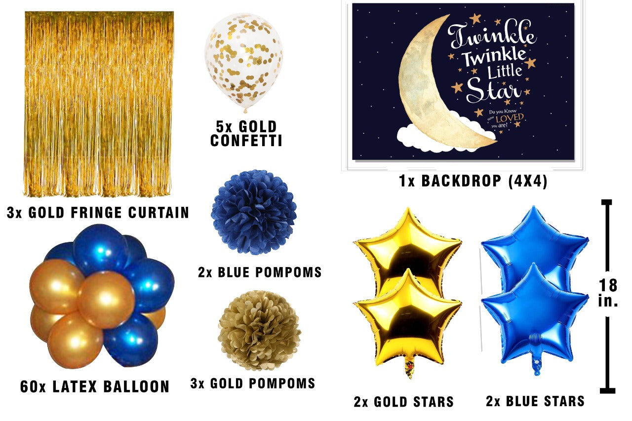 Twinkle Twinkle Theme Birthday Party Complete Party Set for Boys