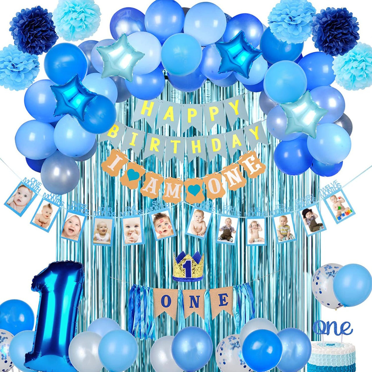 Buy First Birthday Party Decoration For Boys |Party Supplies ...