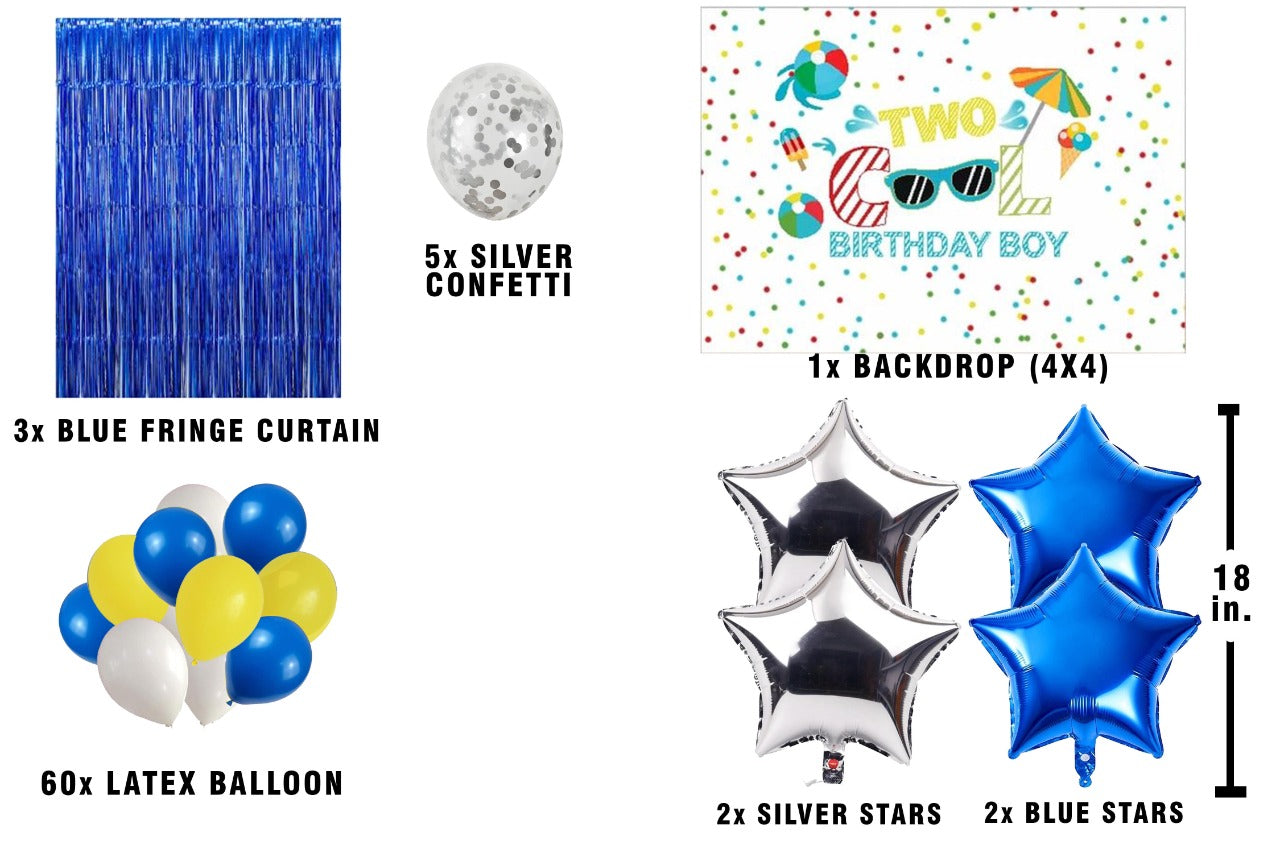 Two Cool Theme Birthday Party Complete Decoration Kit