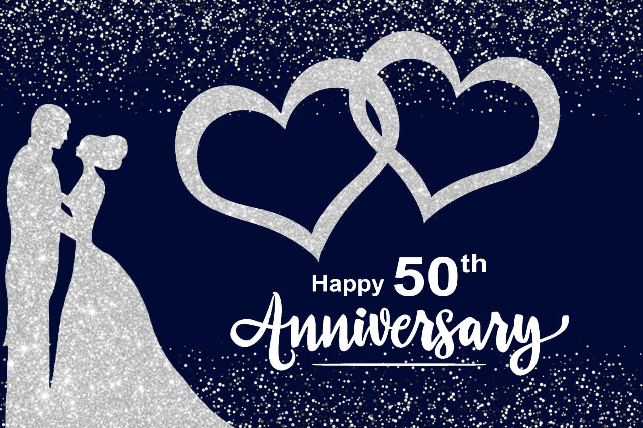50th Anniversary Party Backdrop For Decorations