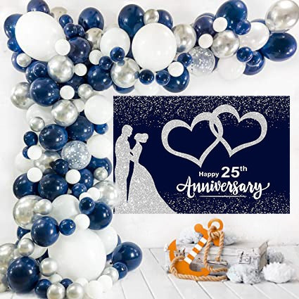 25th Anniversary Backdrop Decoration & Balloons
