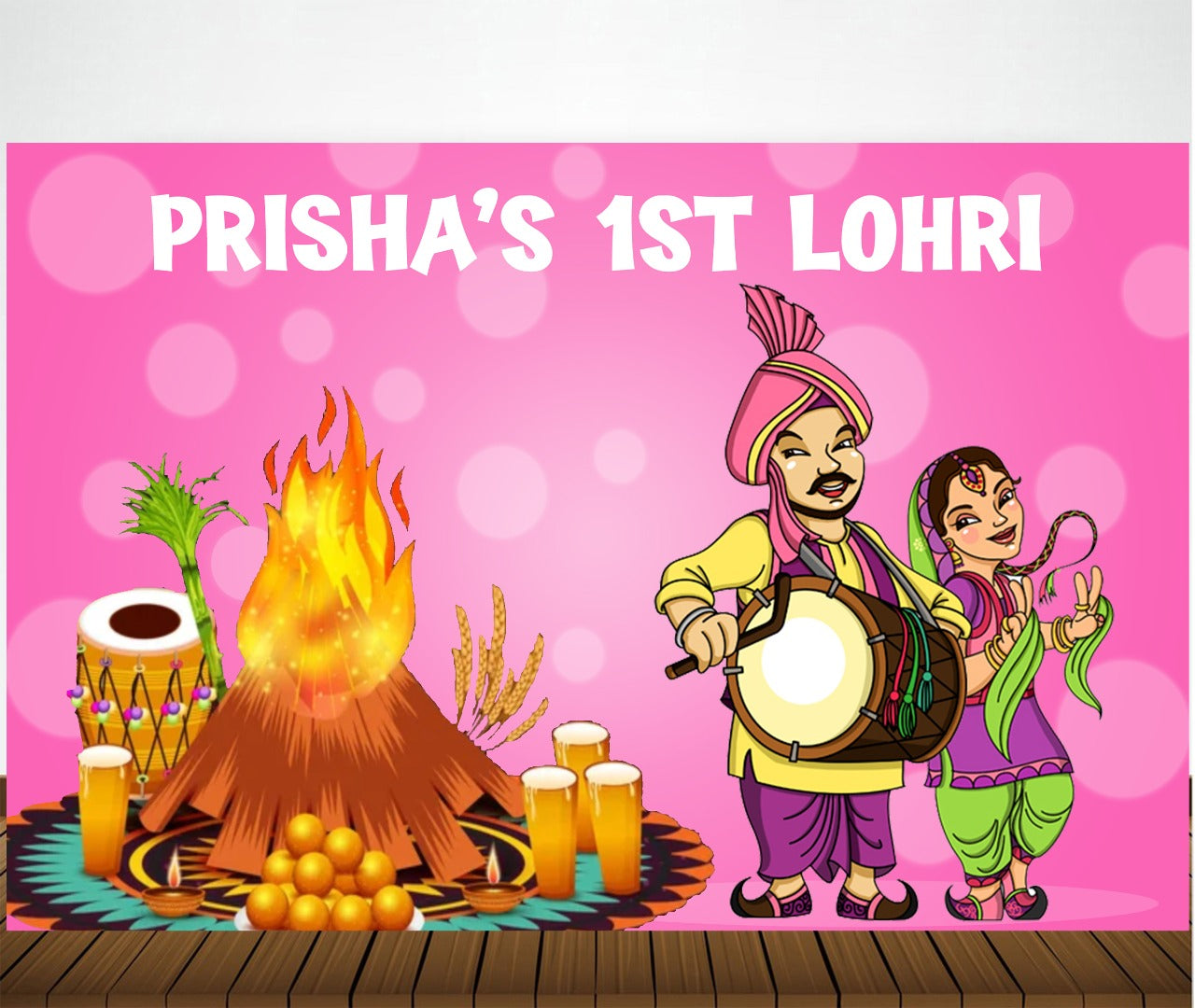 Lohri Party Backdrop For Kids