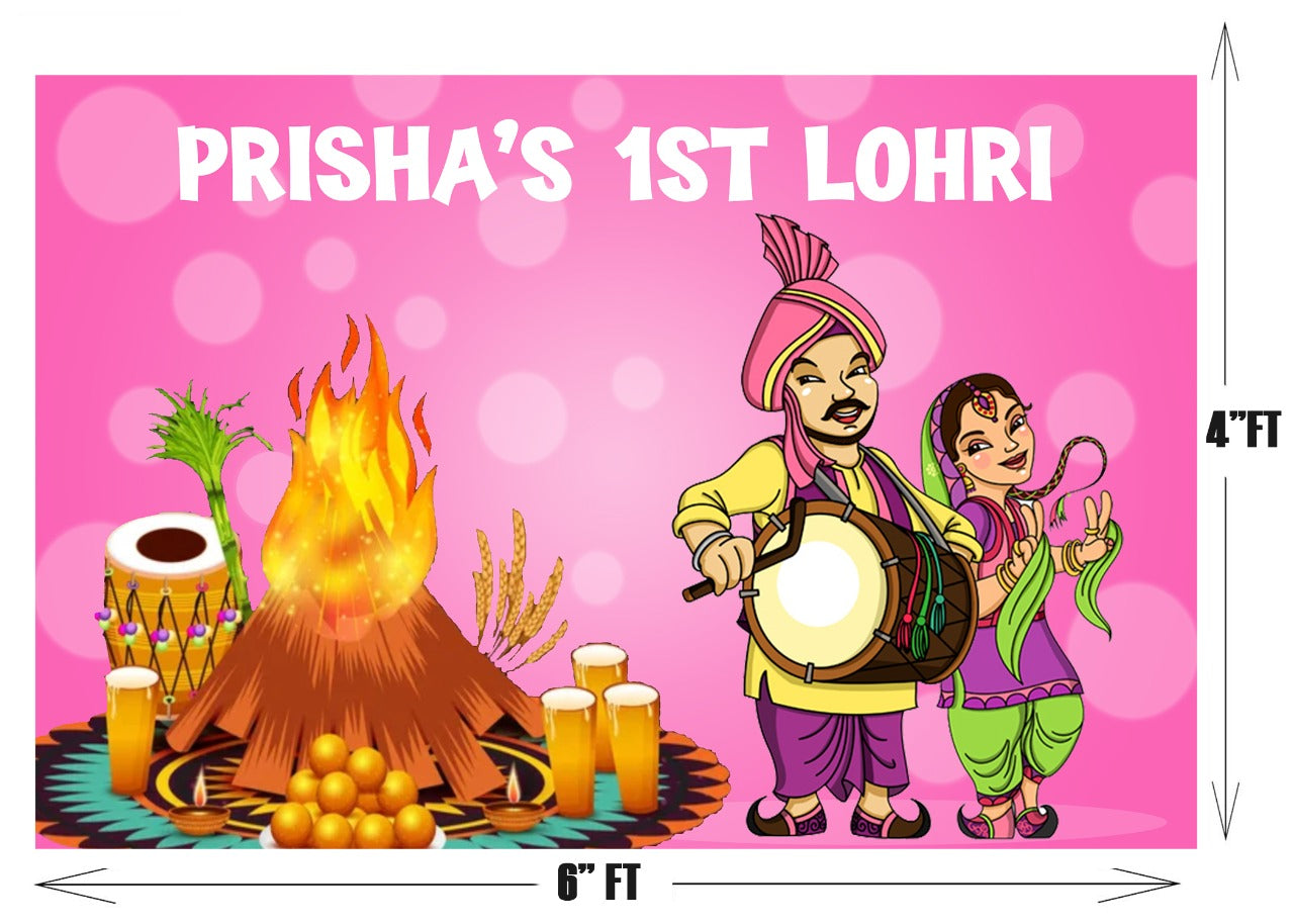 Lohri Party Backdrop For Kids