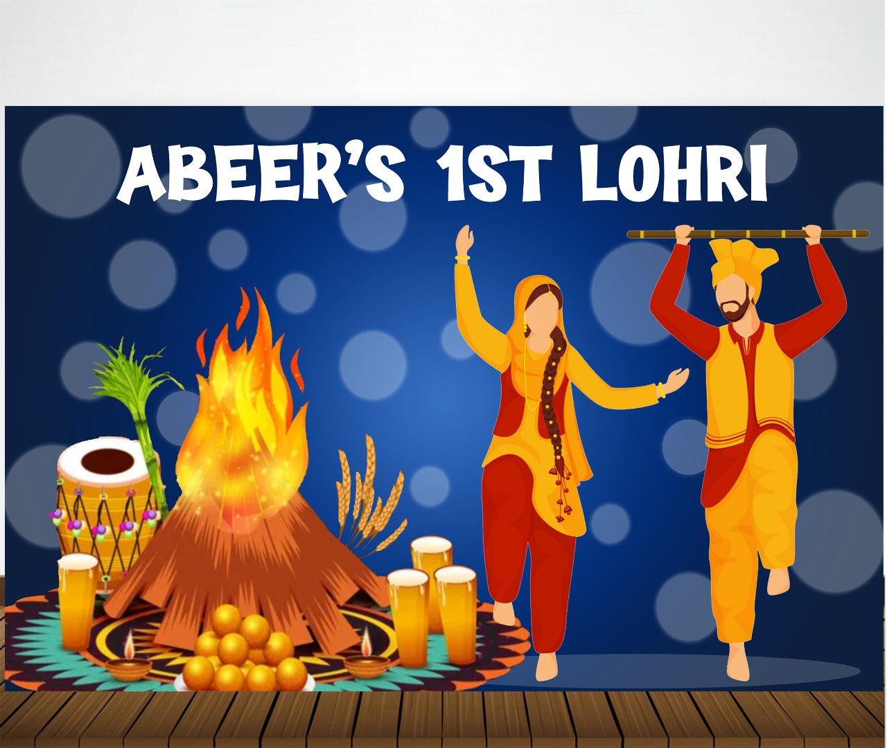 Lohri Party Backdrop For Kids