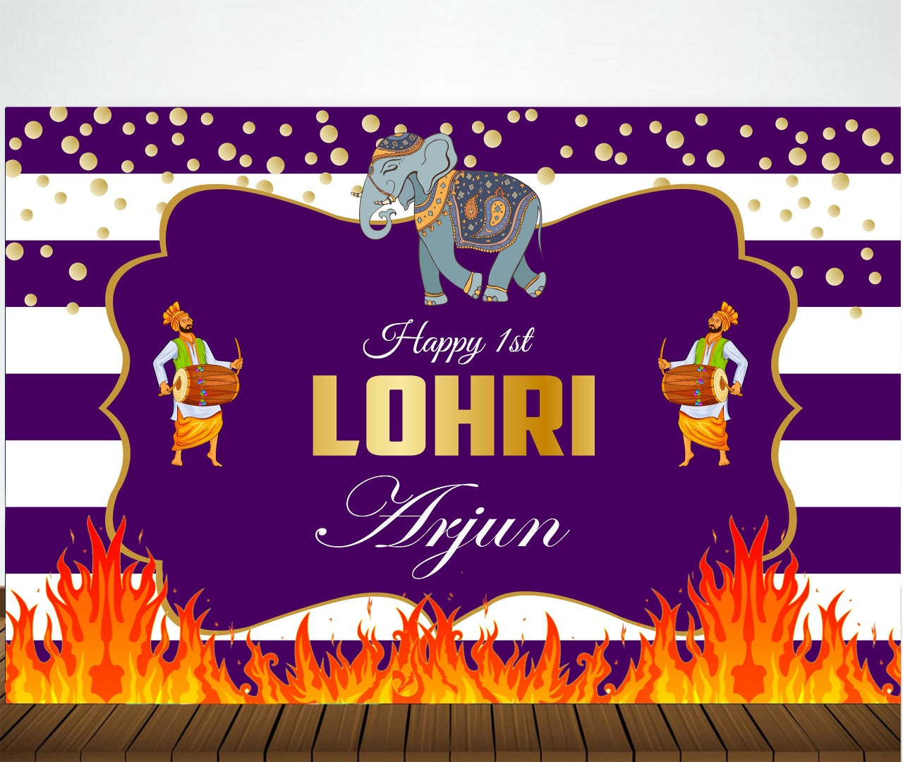 Lohri Party Backdrop For Kids