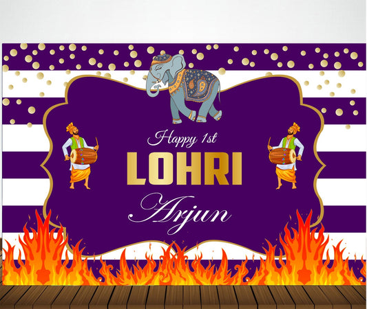Lohri Party Backdrop For Kids